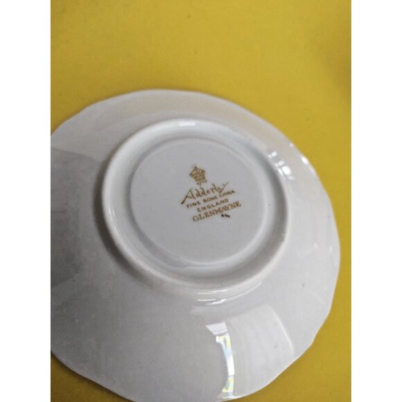 Vintage Adderley Glenmayne Demitasse Cup & Saucer Gold Scroll Bone china England - Picture 7 of 8